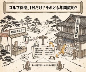 ゴルフ保険、1日だけ？それとも年間契約？違いと選び方をわかりやすく解説！